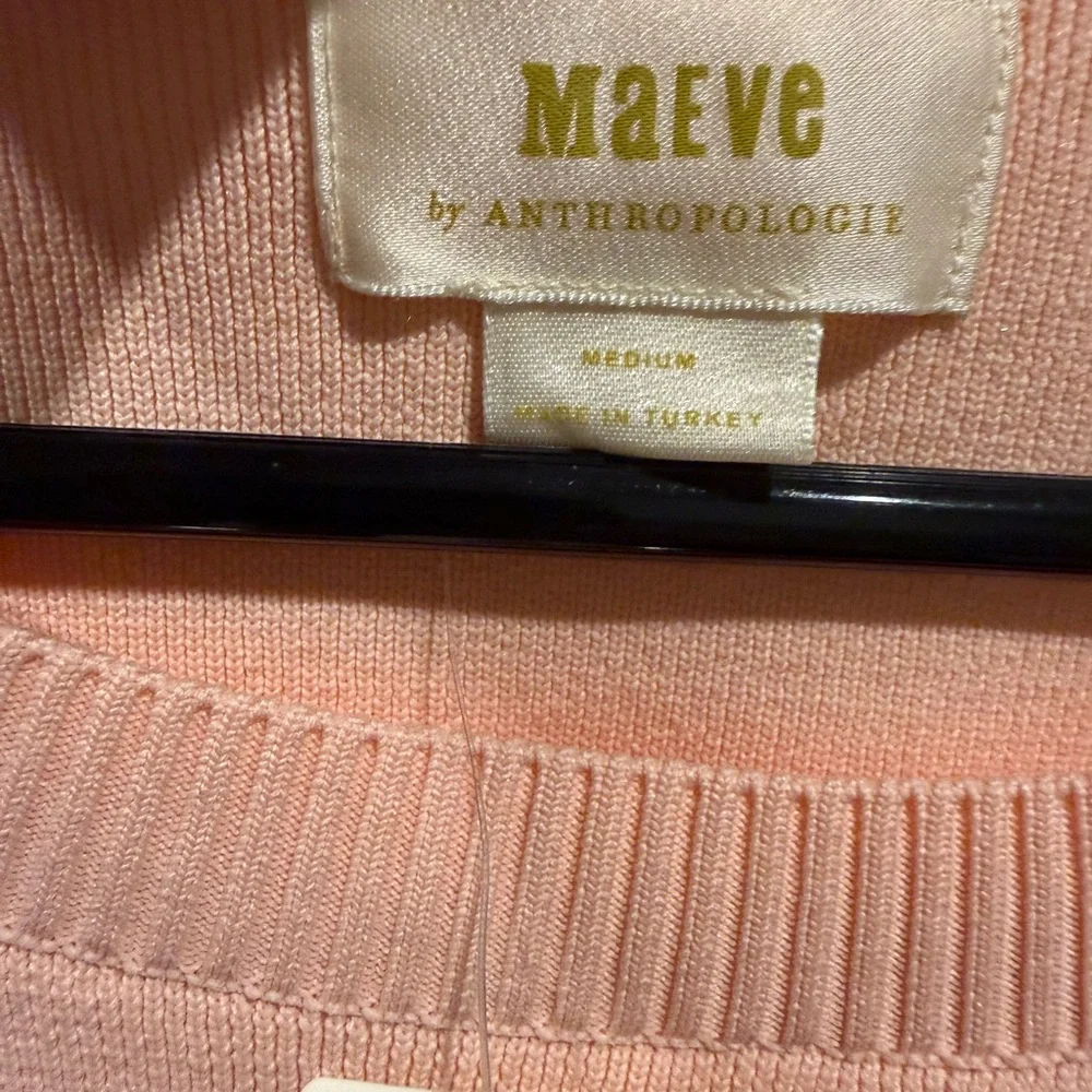 Anthropologie Maeve NWT Scalloped Twofer Sweater Tee - Picture 7 of 8